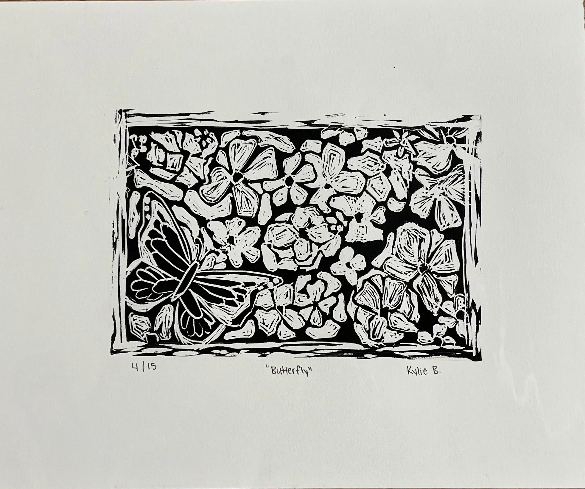 "Butterfly" - Linoleum Print
