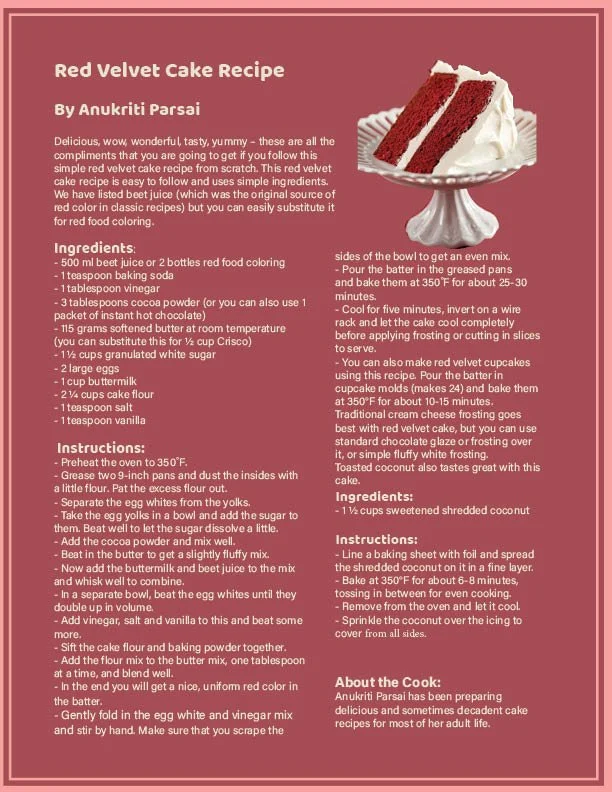 Red Velvet Recipe