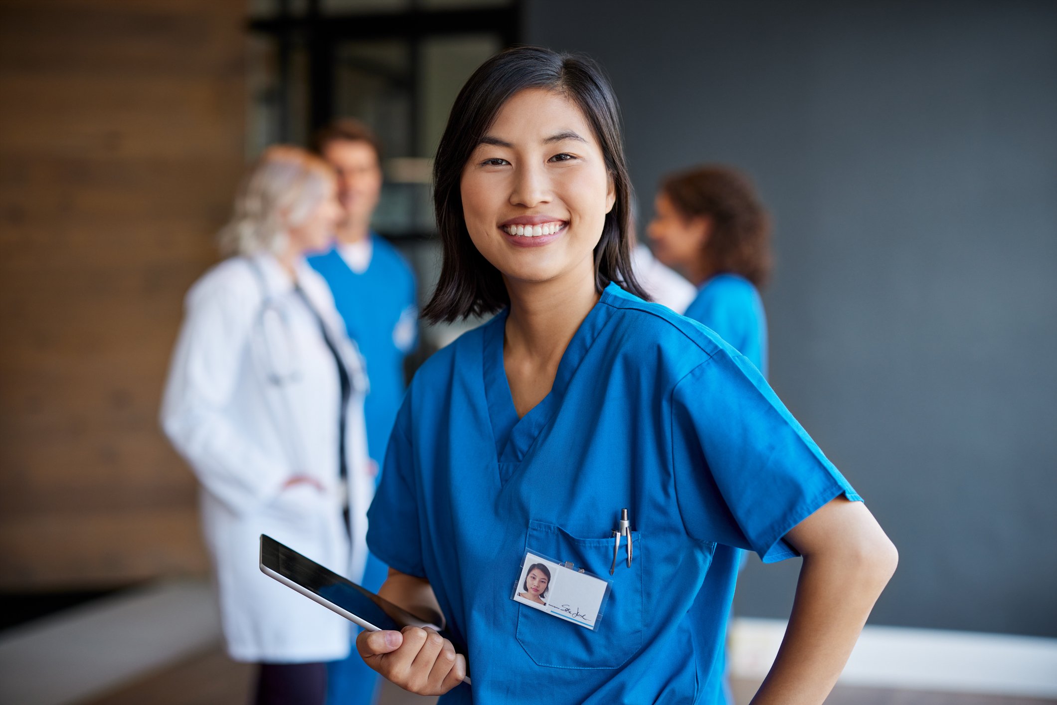 Nurse smiling