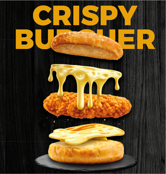 CRISPY BURGUER + PAPAS A LA FRANCESA