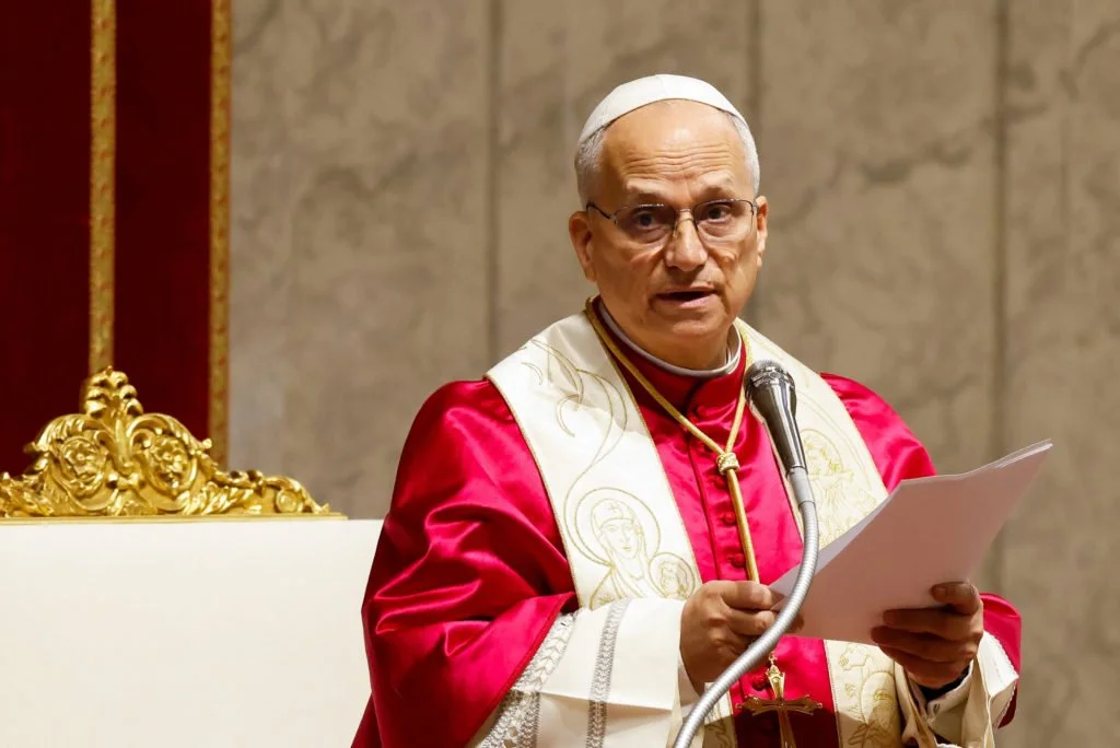pope leo xiv gives address from vatican city
