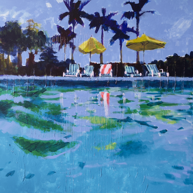The Big Pool III, 2025. Acrylic on canvas, 36x36 inches.
