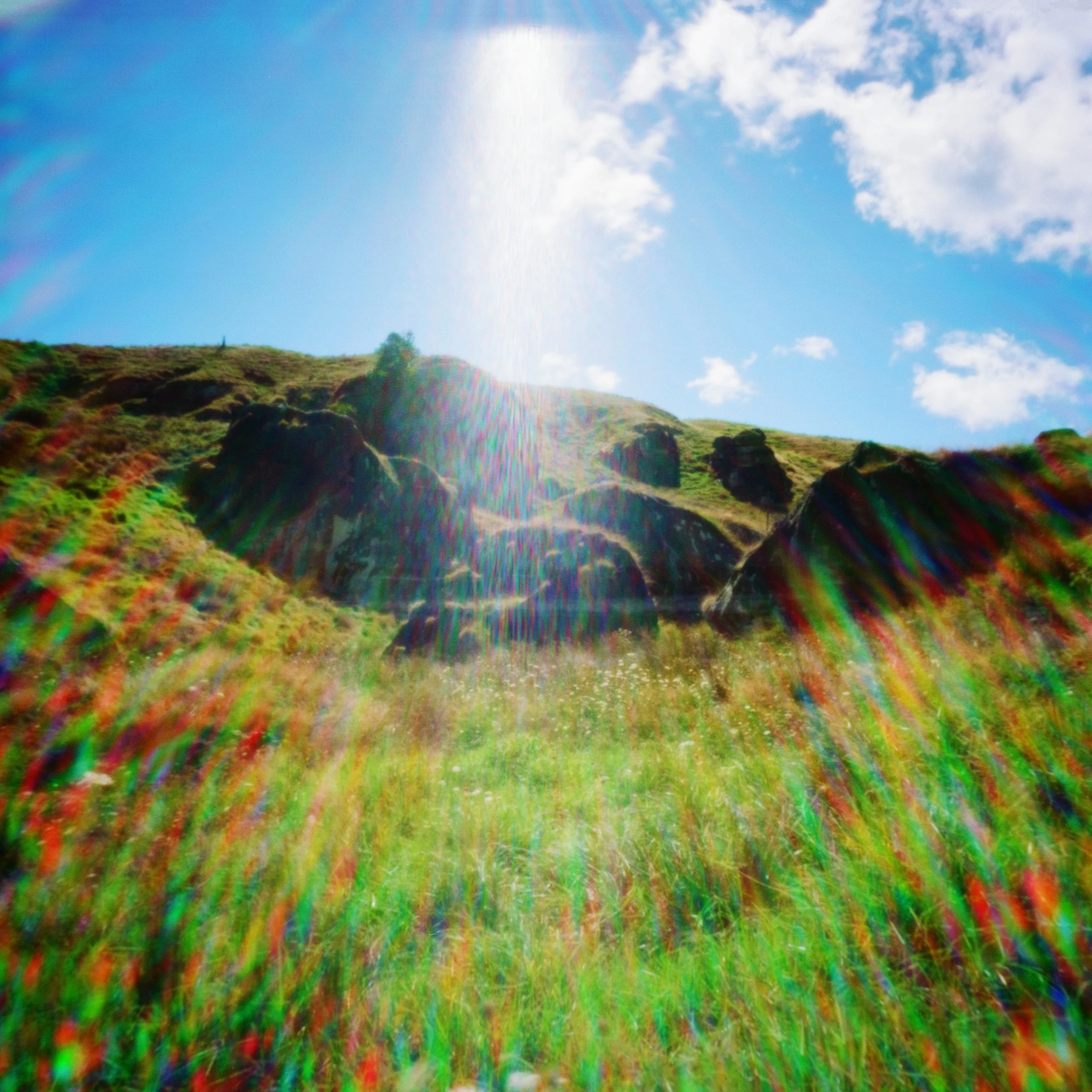 Sun Flare On Rocks