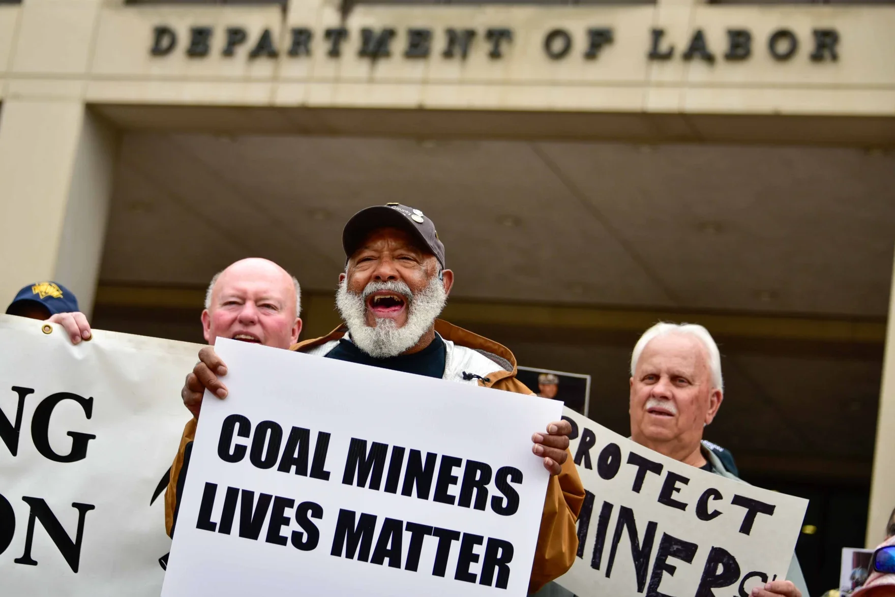 Victims of black lung disease protest ongoing delays for toxic silica dust protections