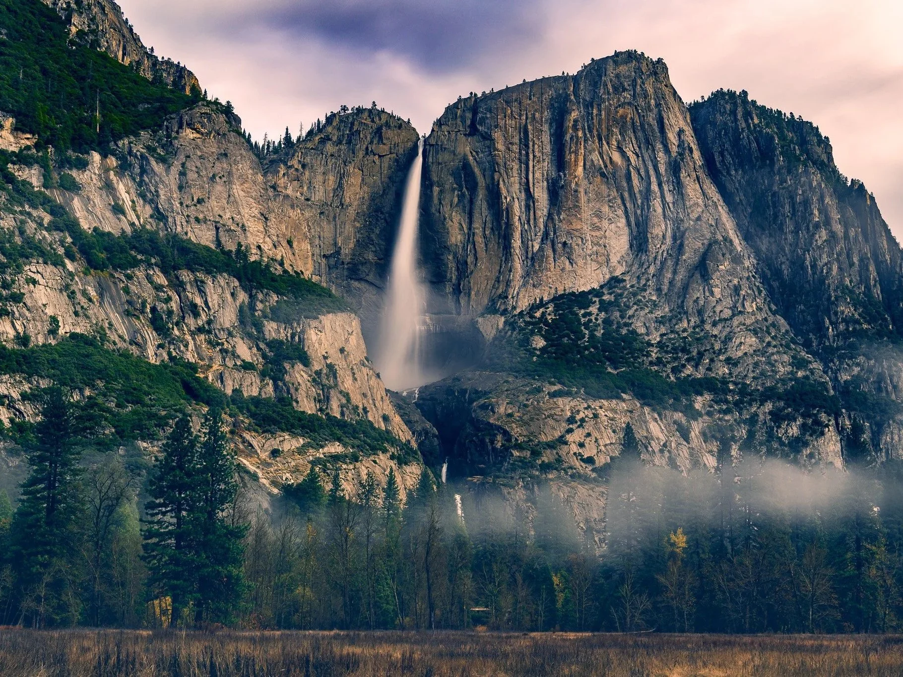 Yosemite Falls Through the Mist
