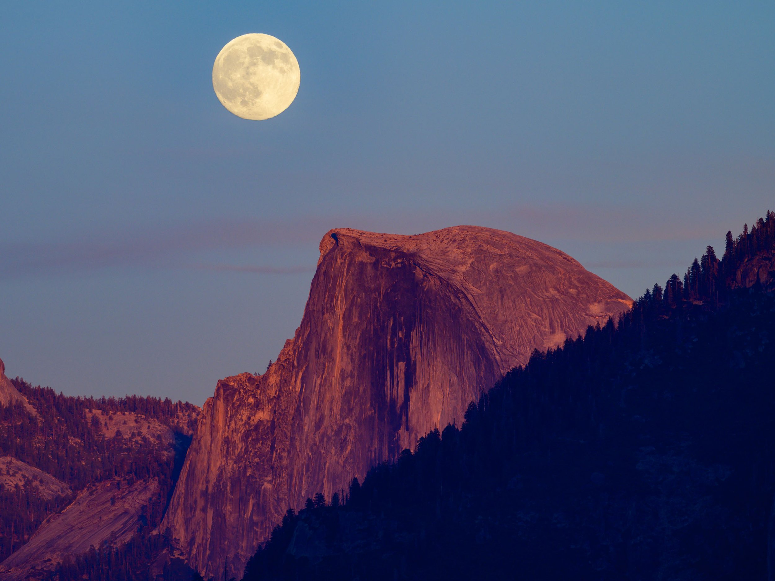 Moon Over Half Dome