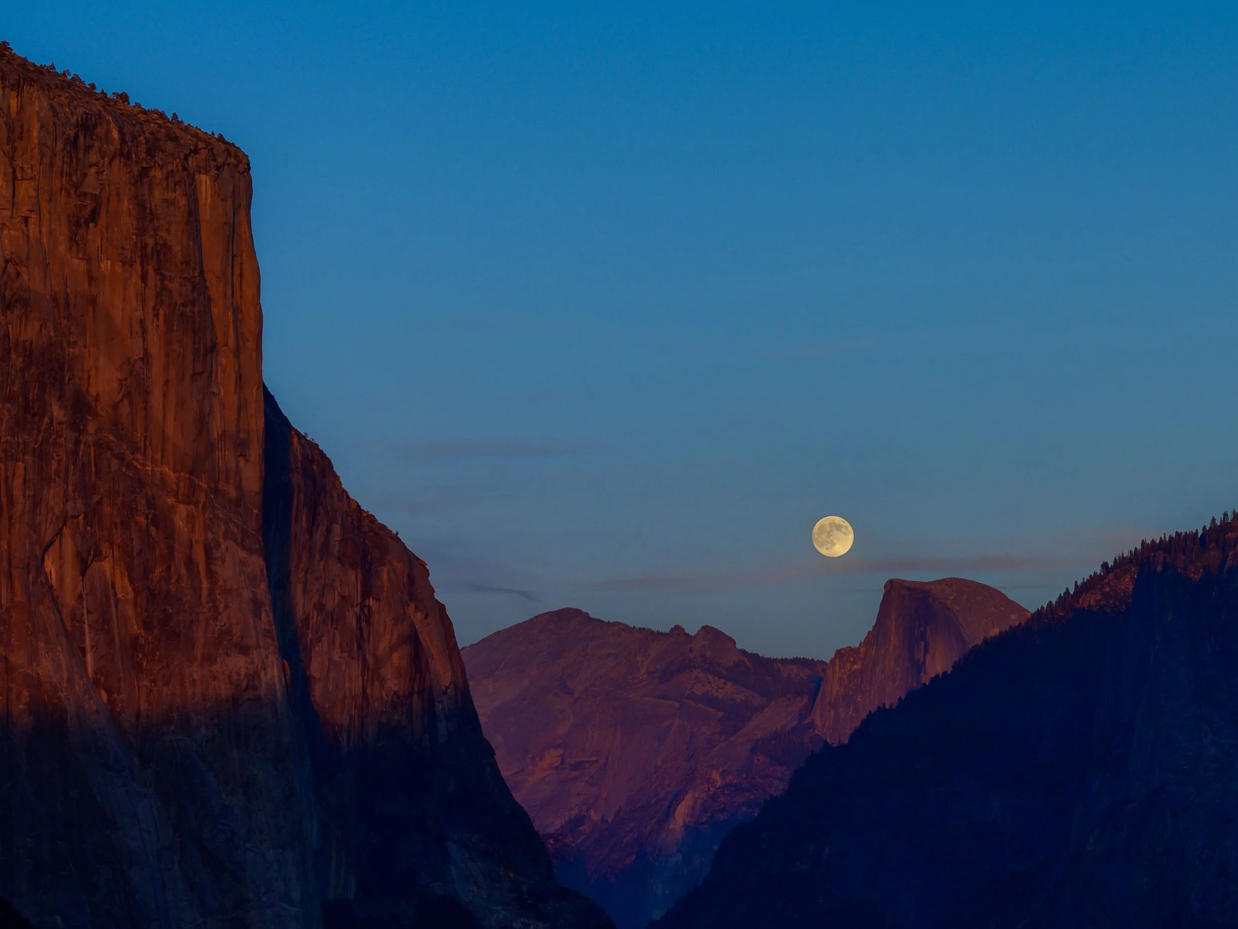 Moonrise & Half Dome