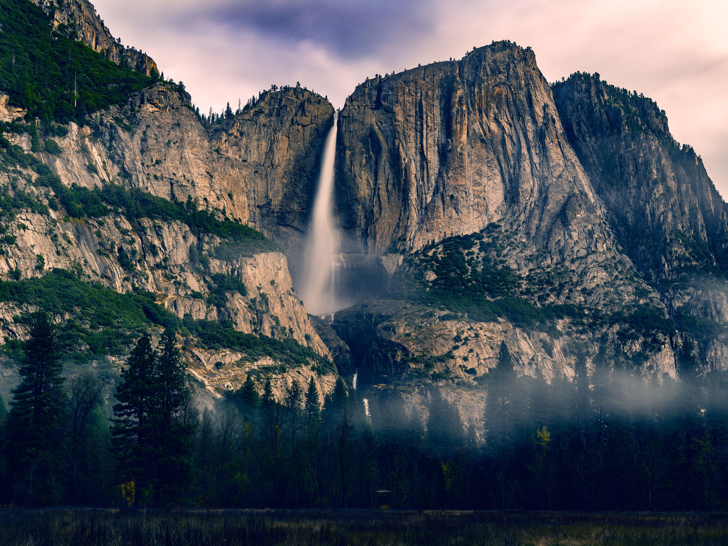Yosemite Falls Through the Mist