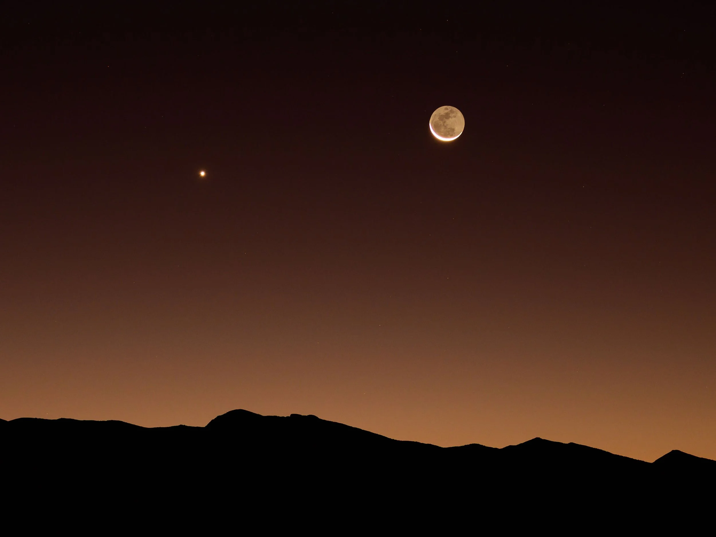 Venus and the Crescent Moon