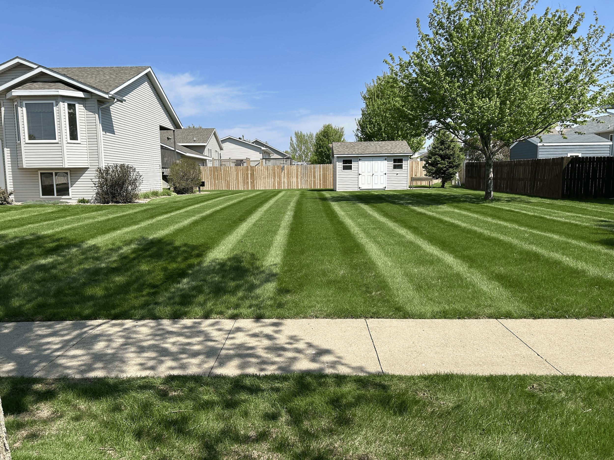 Lawn care services in Watertown SD including mowing edging and maintenance