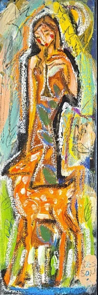 Le petit faon - 12 by 14