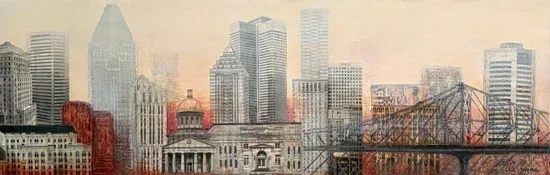 Aube à Montréal IV - 16 by 50