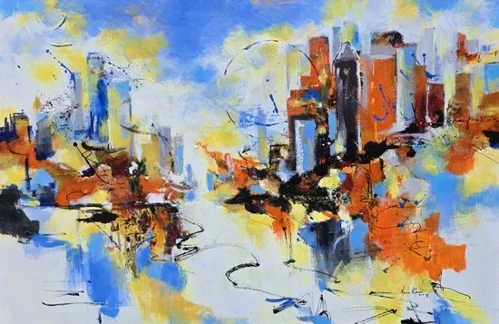 Ville aux couleurs musicales - 24 by 36