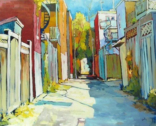 Happy morning alley - 48 by 60