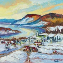 Lumière d'hiver aux Éboulements - 36 by 36