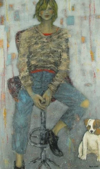 
Une fille et son chien - 60 by 36