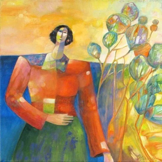 Fleurs Bariolées - 20 by 20