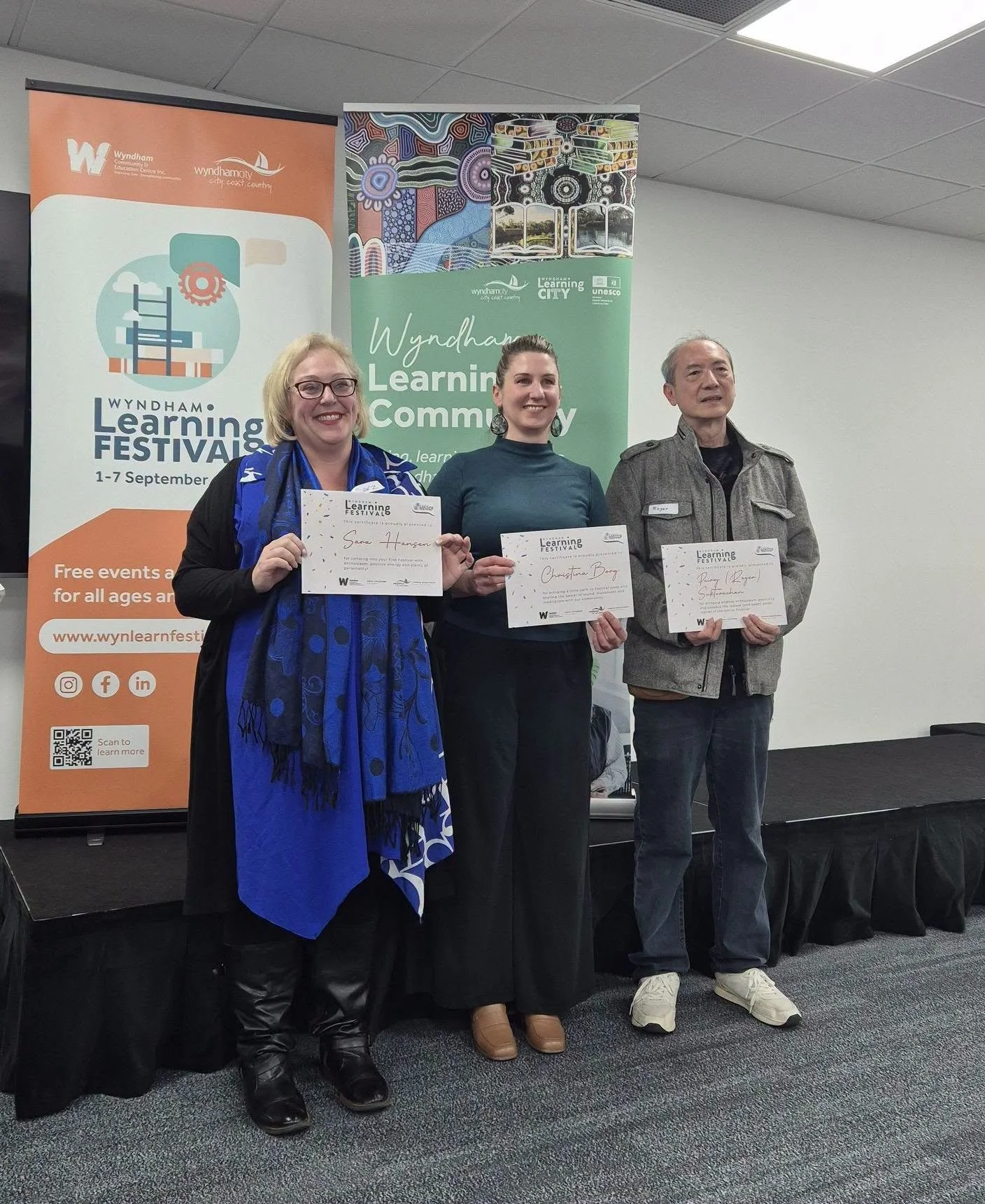So happy to receive an award for my 'Sound, Movement &amp; Creative Reflection' workshop, as part of the Wyndham Learning Festival. Thank you to those who attended and the WLF team!