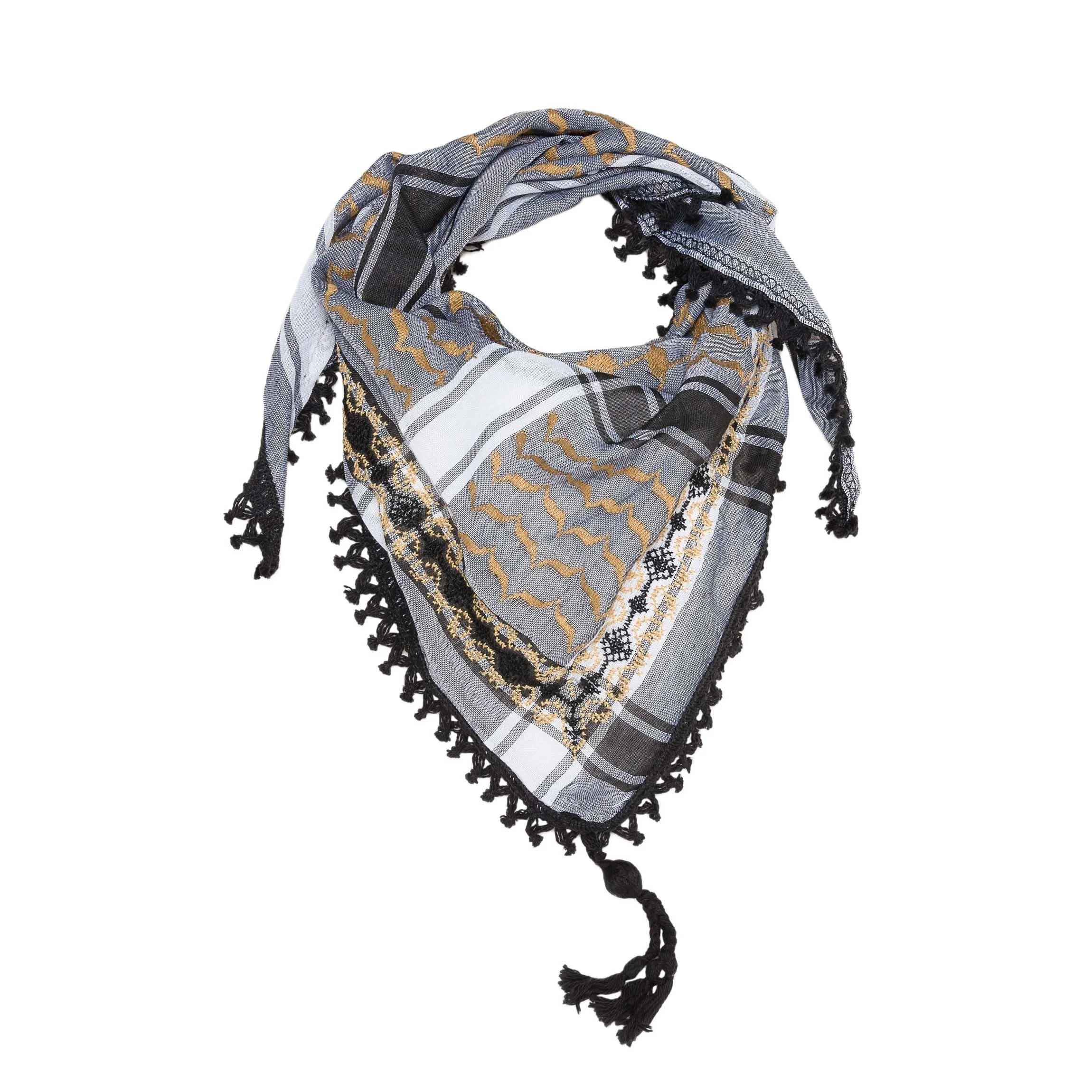 Mini 4 Shades On Gray Keffiyeh (Gold)