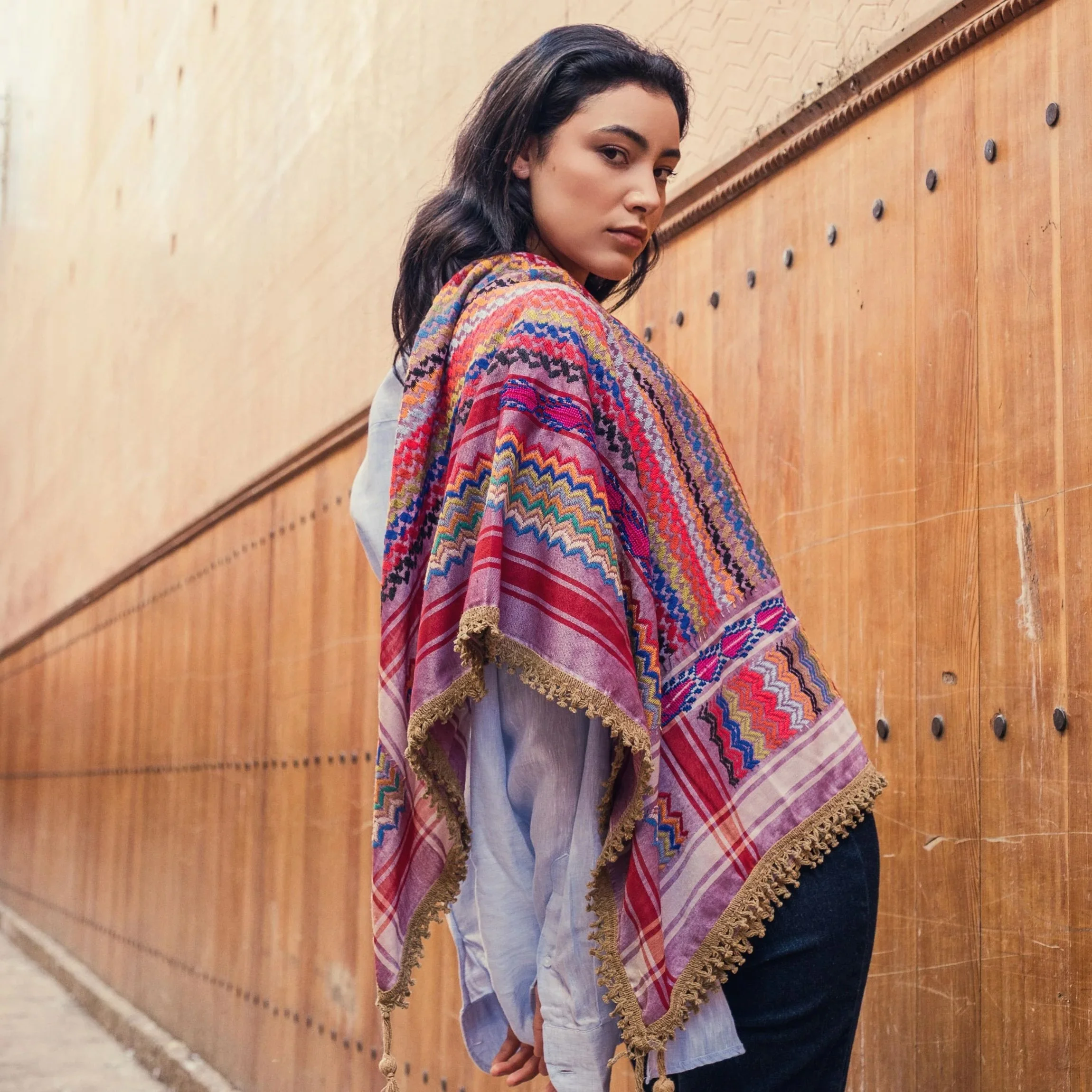 Multicolor Keffiyeh (Purple)