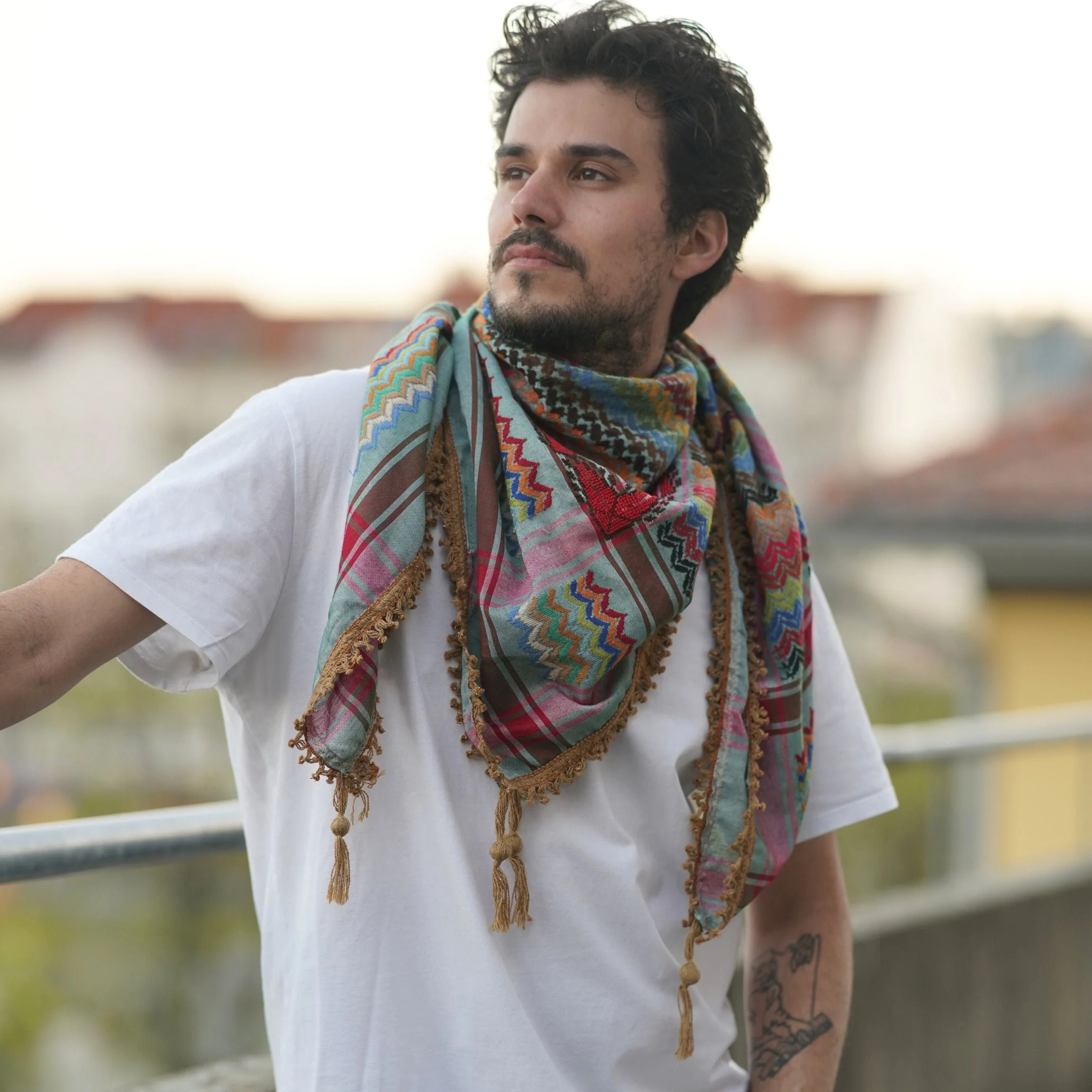 Multicolor Keffiyeh (Green)