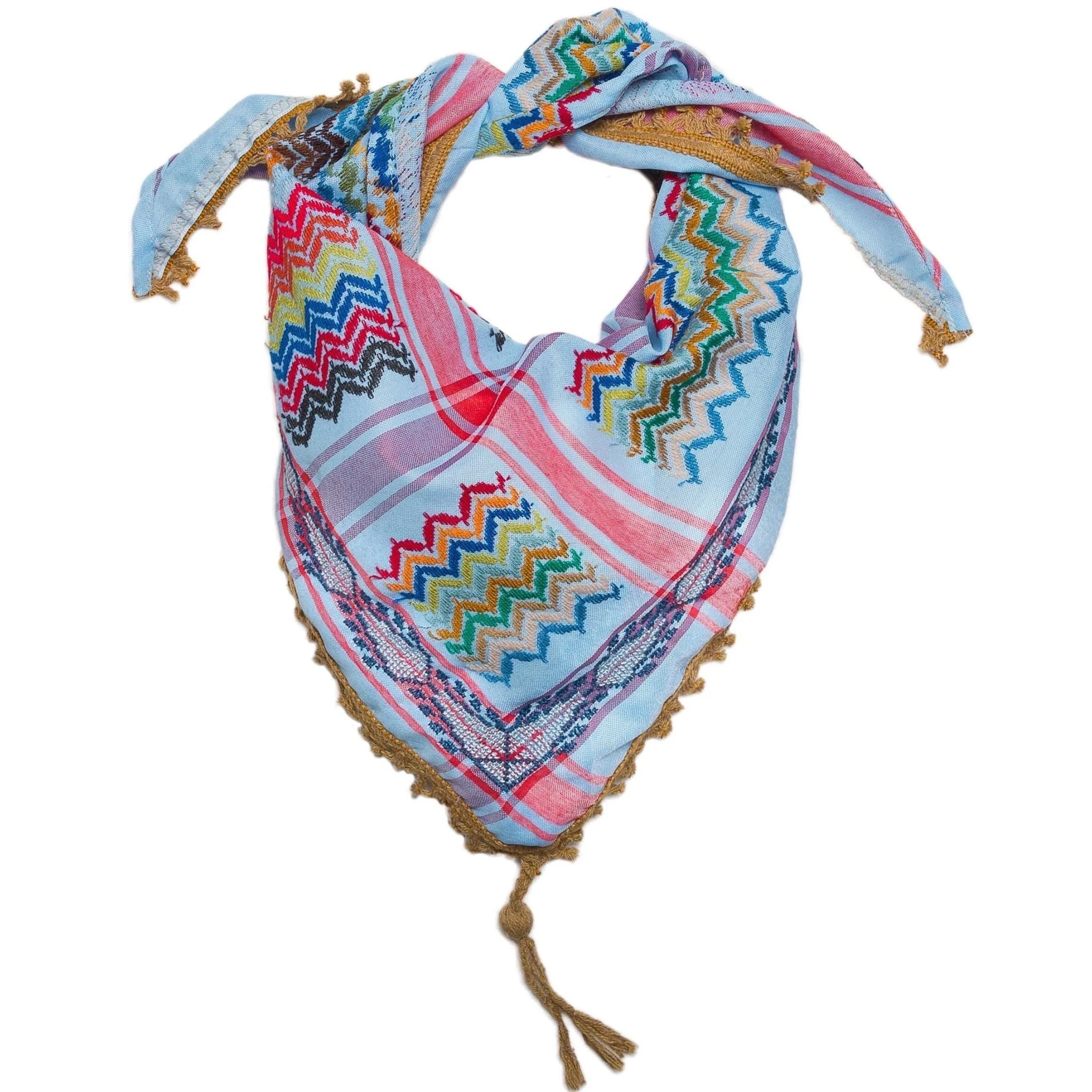 Mini Multicolor Keffiyeh (Blue)