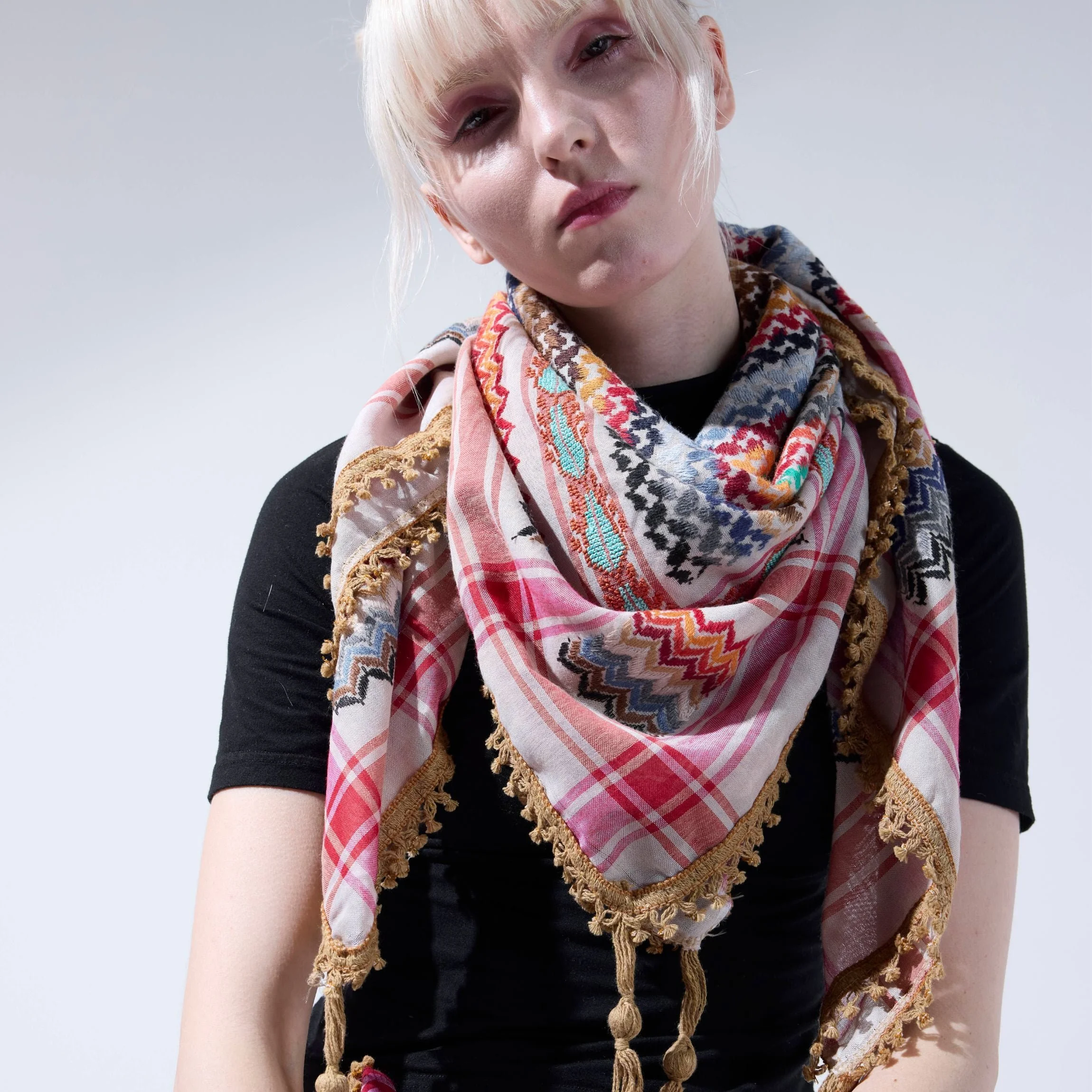 Multicolor Keffiyeh (Beige)