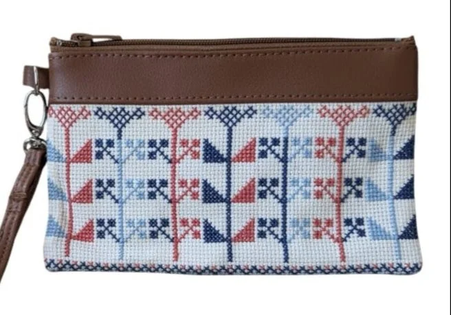 Flowers Vegan Leather Pouch