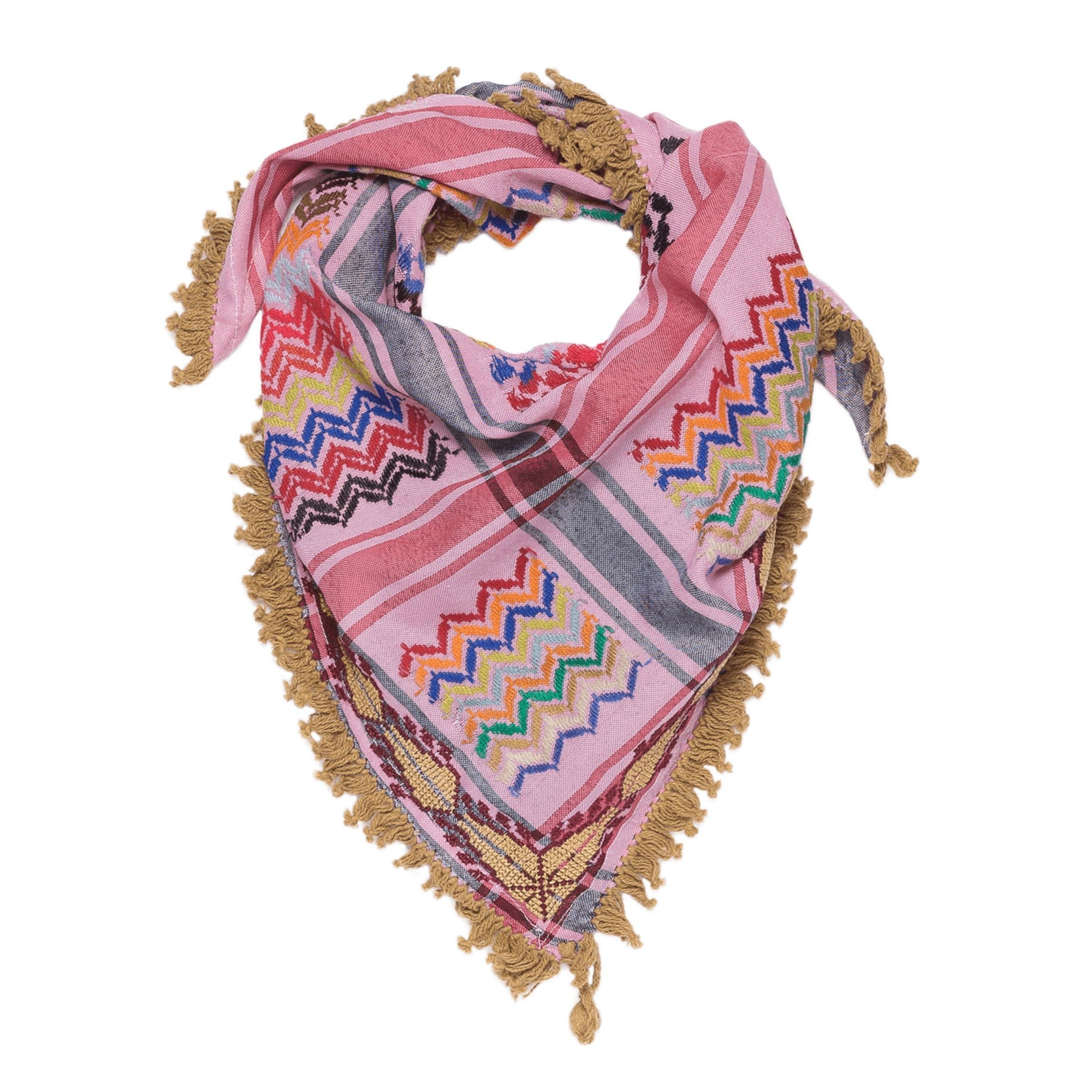 Mini Multicolor Keffiyeh (Pink)