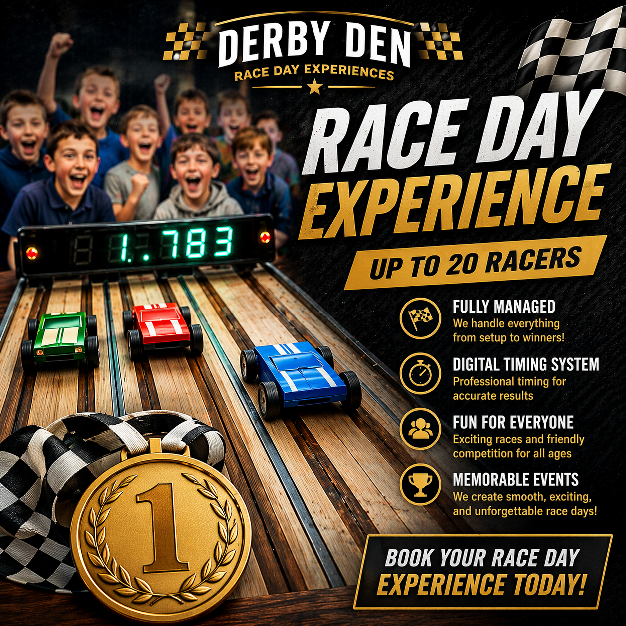Derby Den Rase Day Experience (Up to 20 Racers)