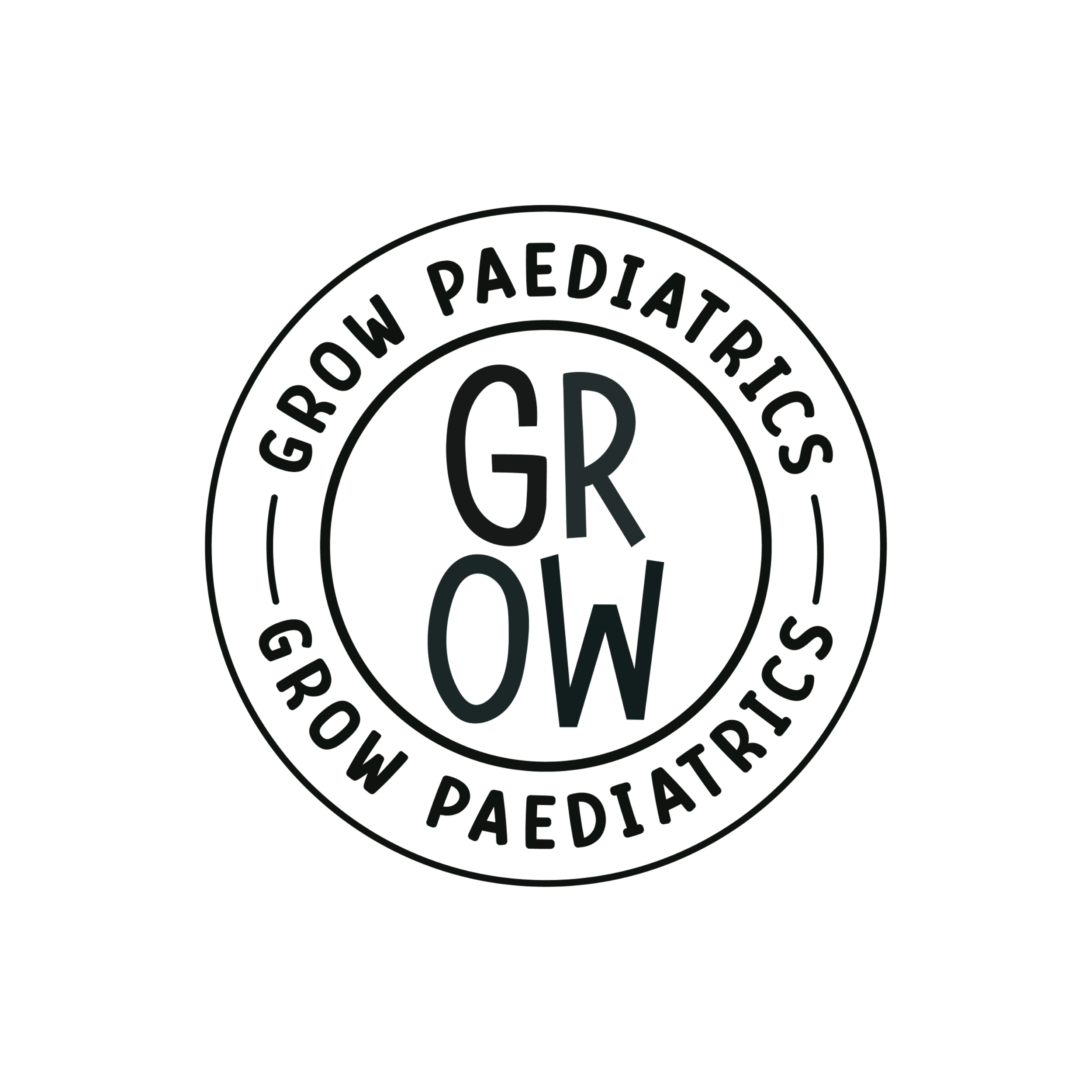 Black circular logo with the words "GROW PAEDIA" and "EDUCATION" visible around the edges.