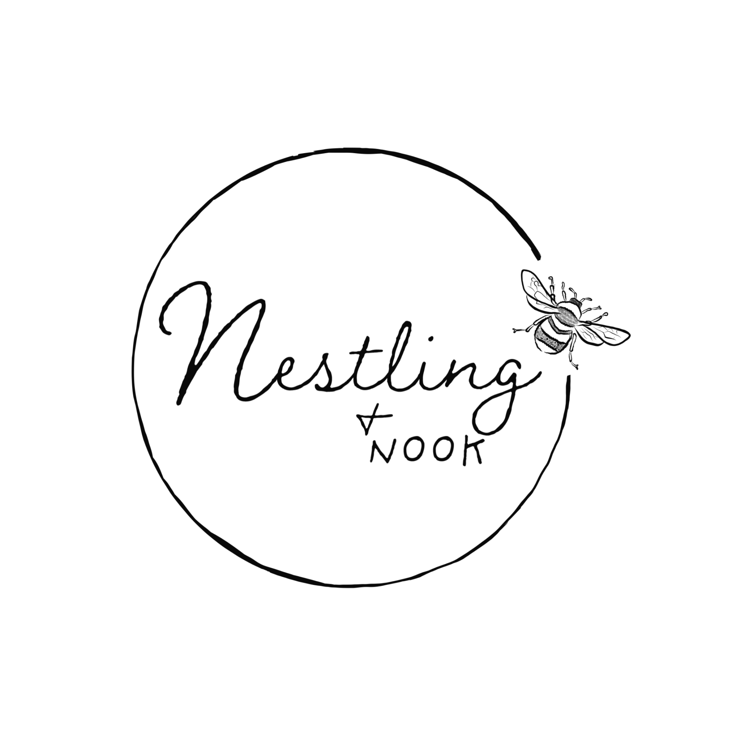 Black background with cursive text that reads 'Restoring' and a small floral design.