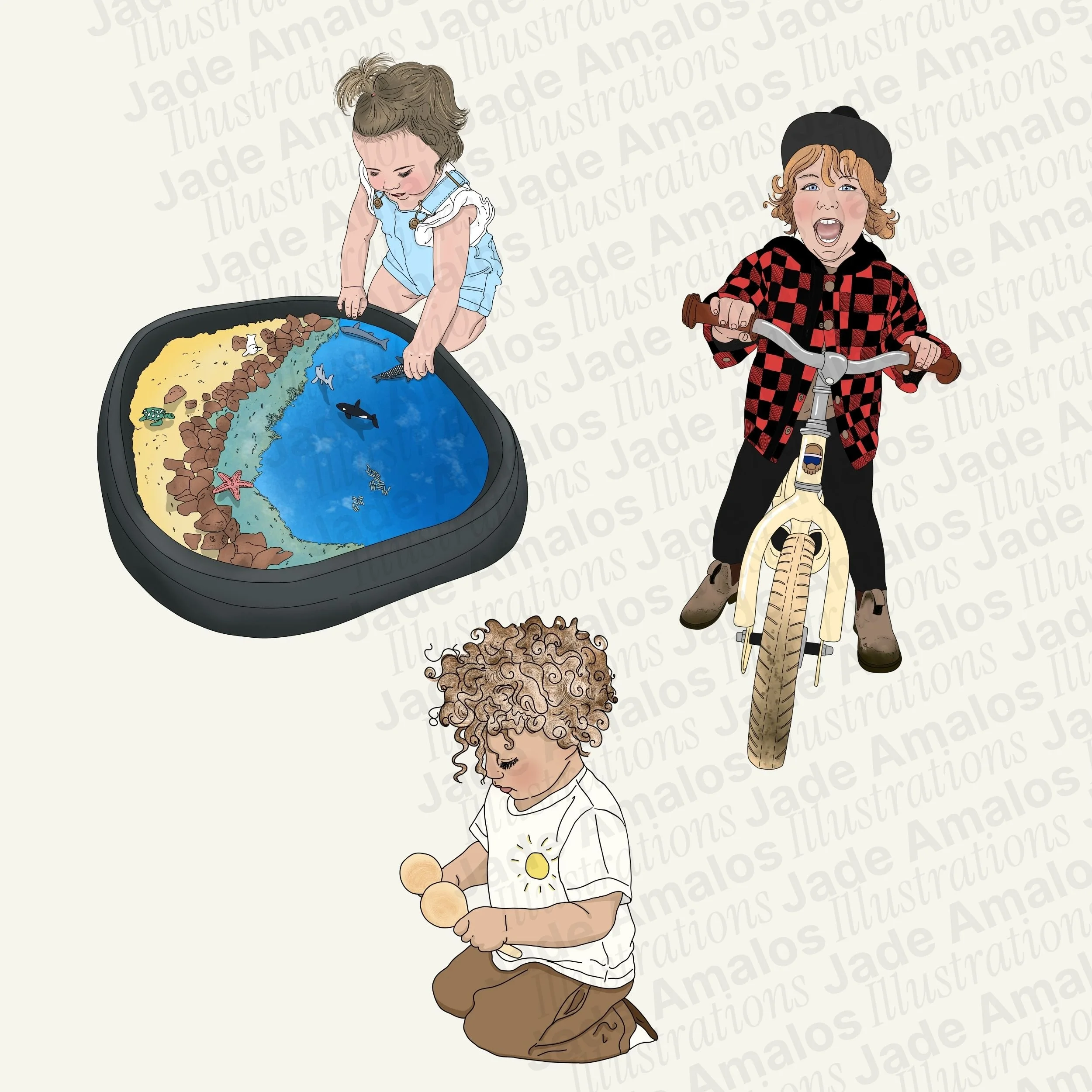 Kids Playing Illustration Pack *PRESALE* | 15 Commercial-Use Illustrations