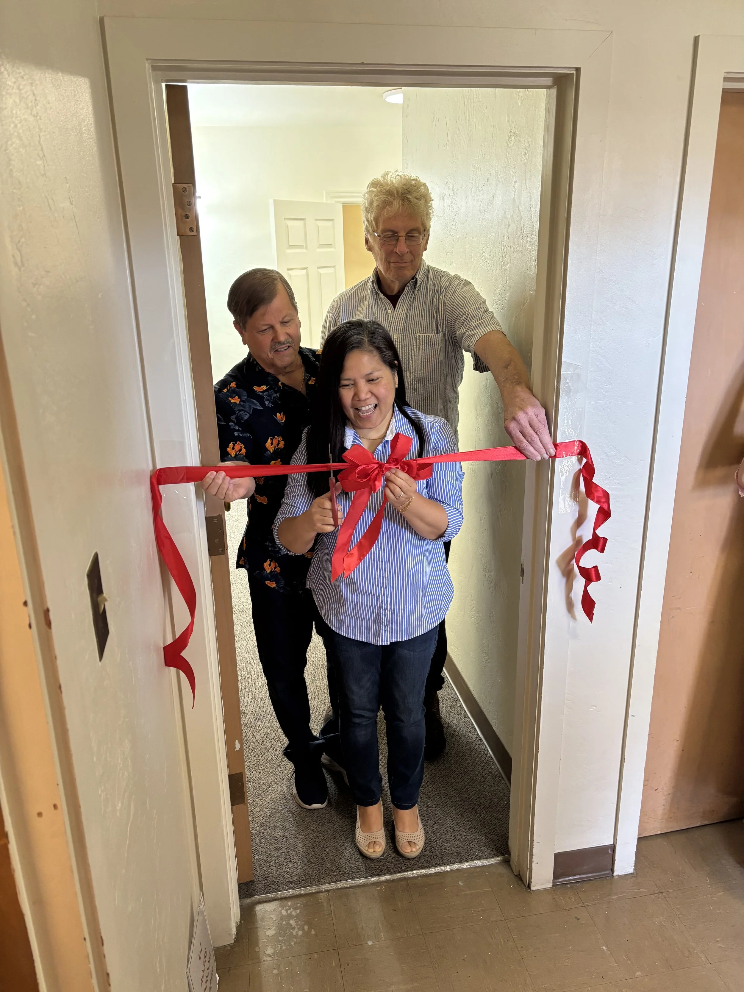 Congregants at FPCVM support the community at a ribbon cutting ceremony