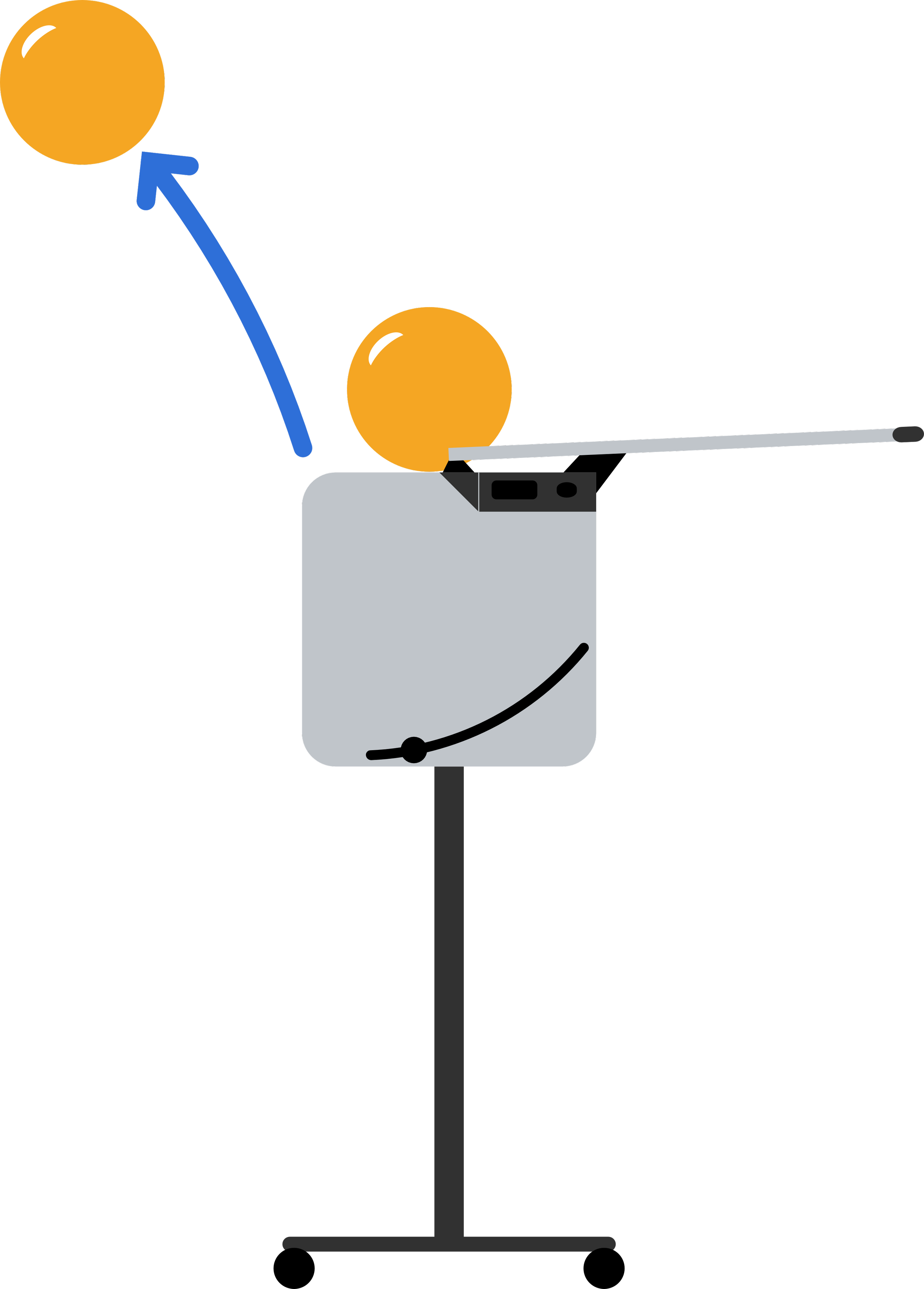 Side view of the Lineshot Launcher, demonstrating a ball being launched