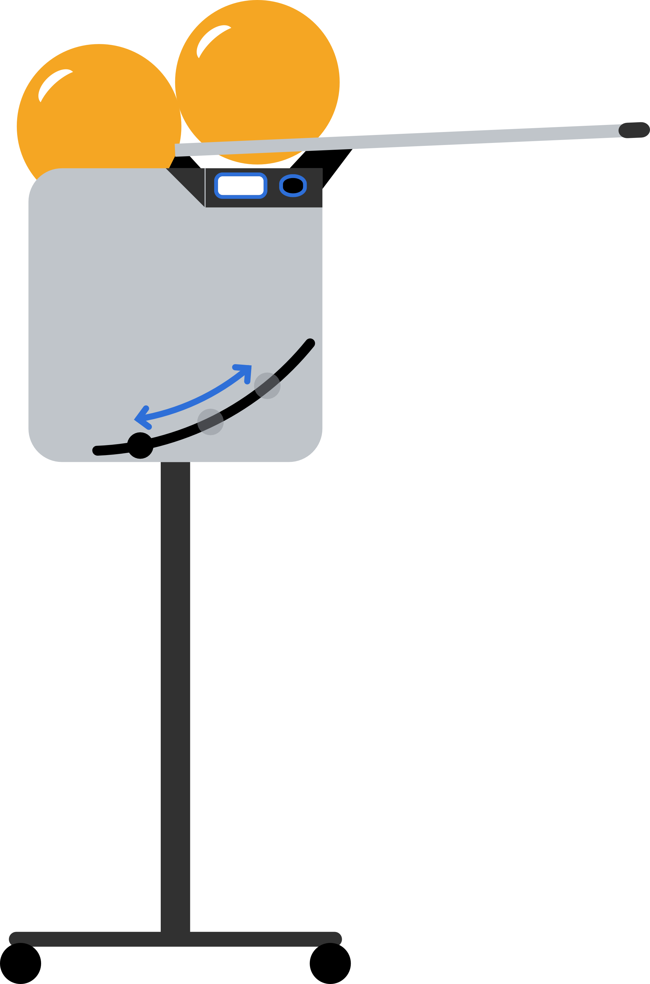 Side view of the Lineshot Launcher, demonstrating the angle adjustment and highlighting the control panel to change device settings.