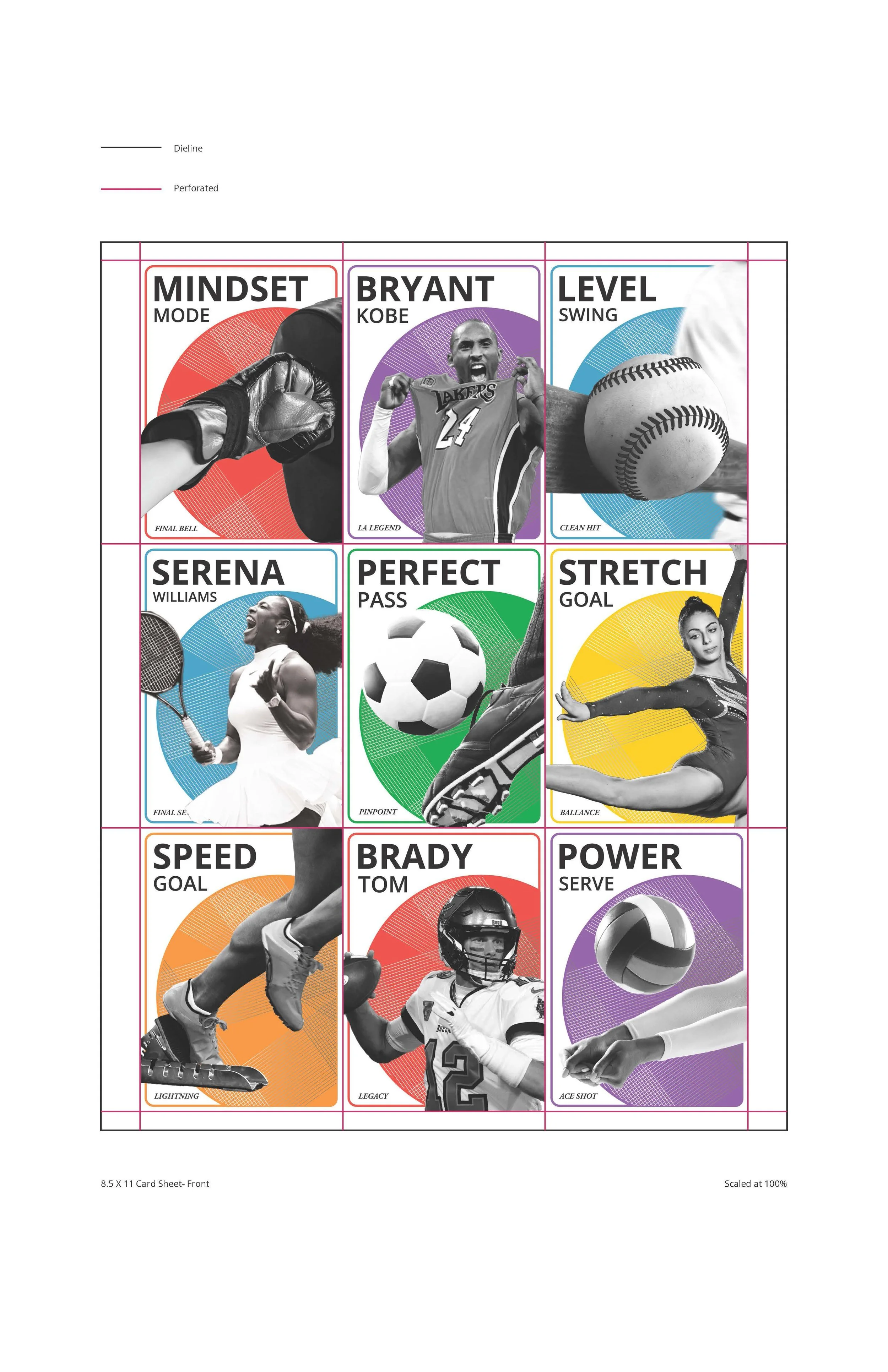 Front of trading card- Print Key