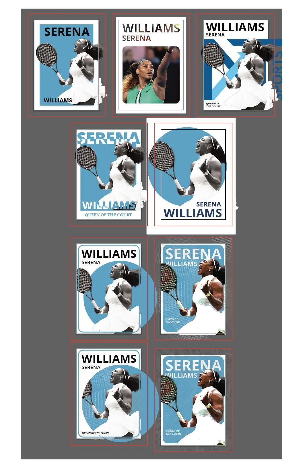 Front of trading card development