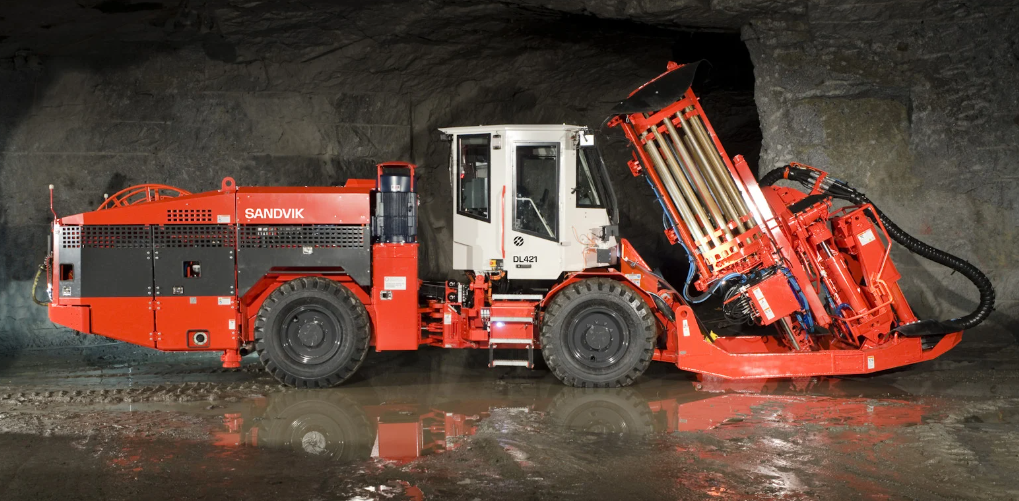 Sandvik i-series production drill rig used in mining operations.