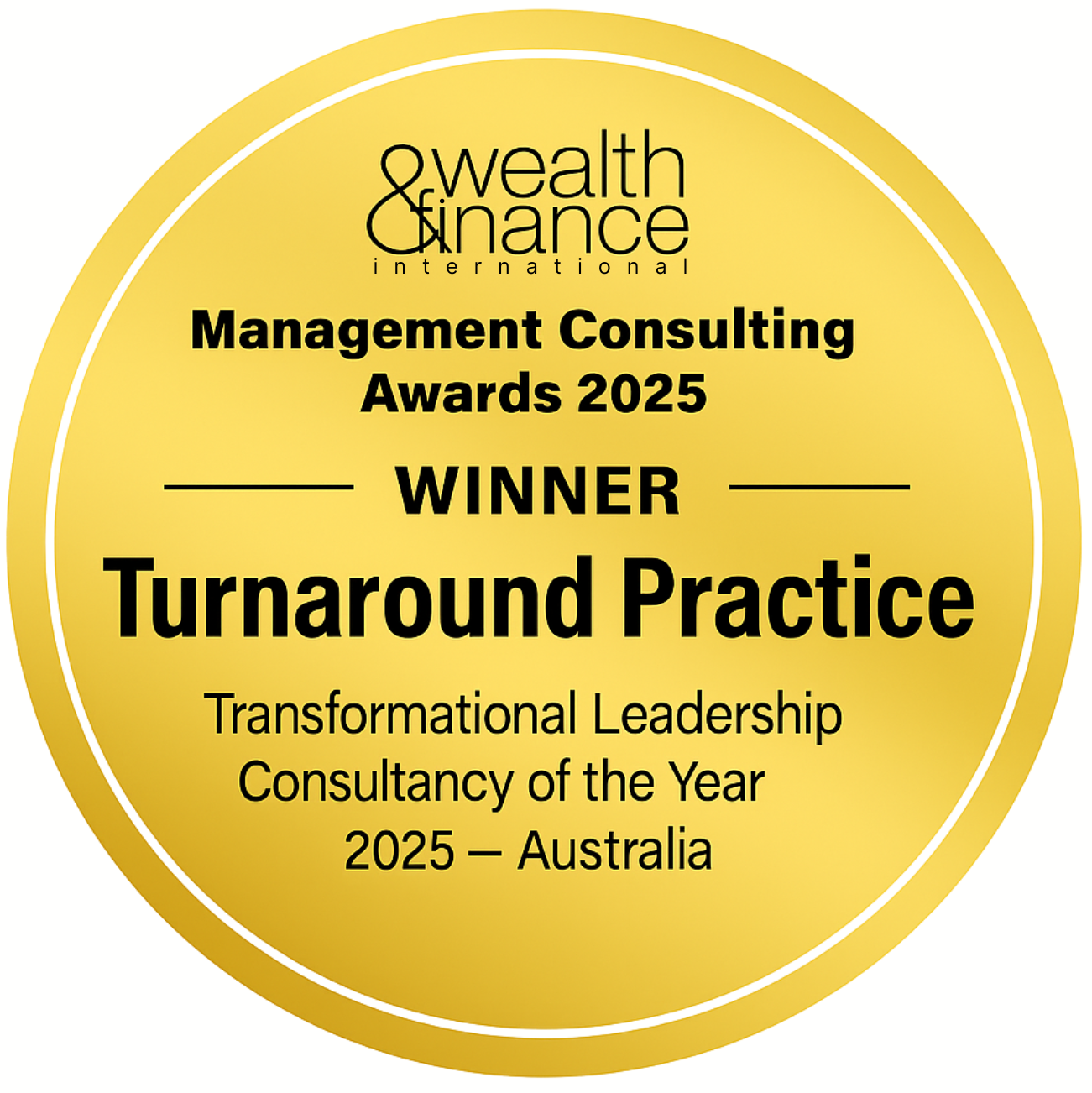 Transformational Leadership Consultancy of the Year 2025 - Australia - Turnaround Practice