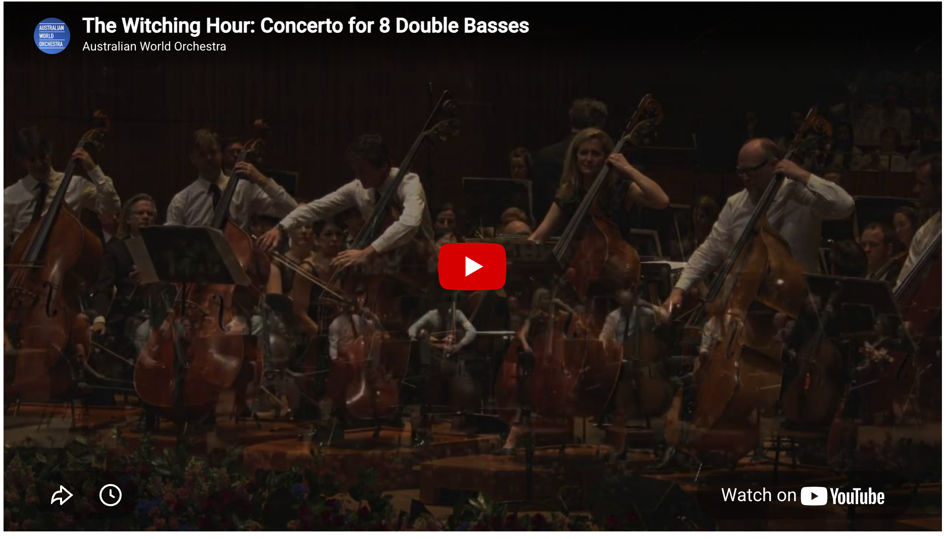 Australian World Orchestra | The Witching Hour: Concerto for 8 Double Basses