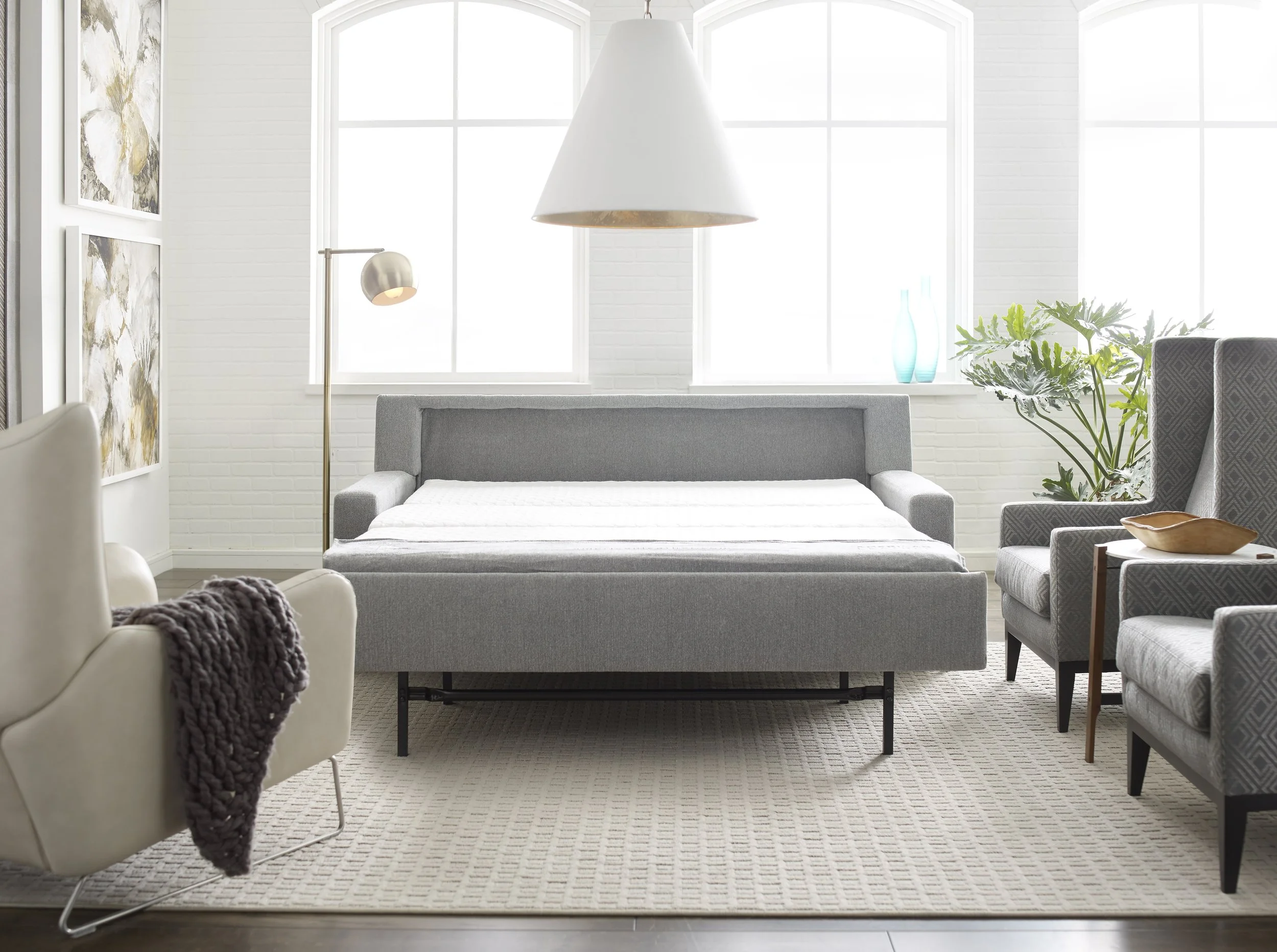 American Leather Bryson Loft Pebble Sleeper 