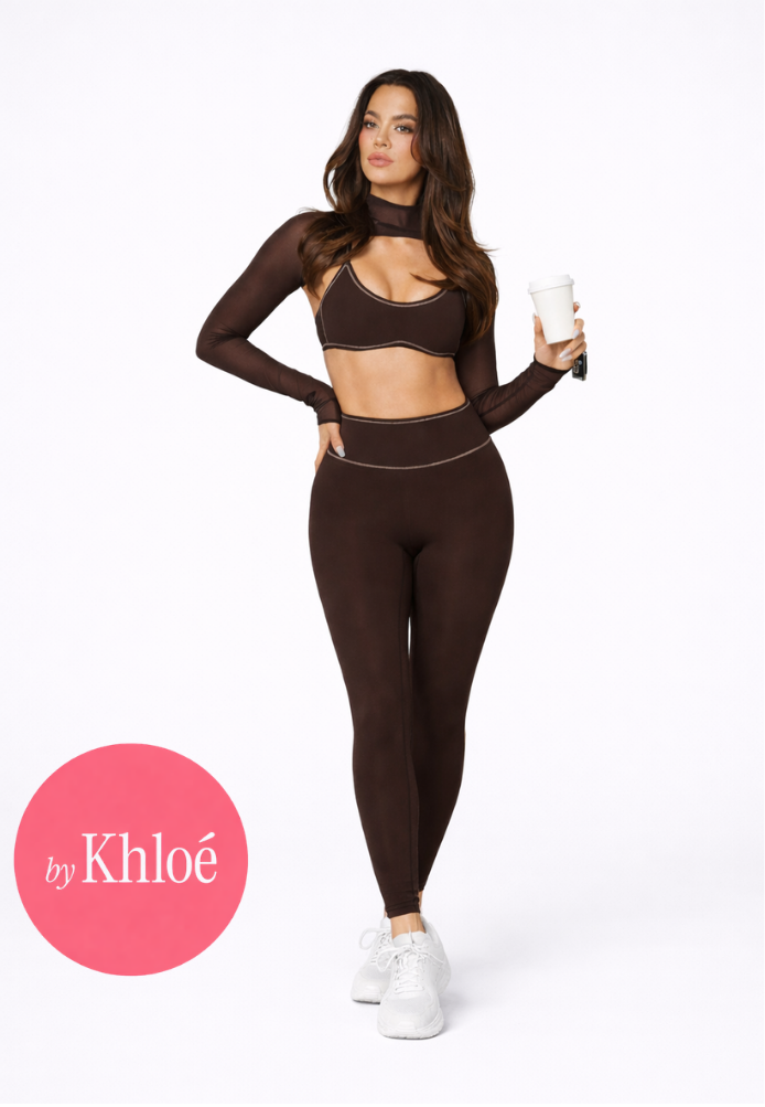 Fabletic's (By Khloe) The No-Seam PureLuxe TLC Legging (Dark Sienna)
