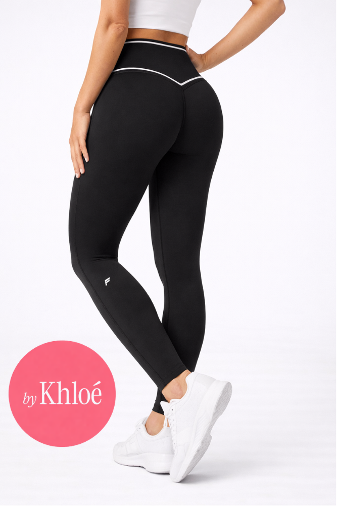 Fabletic's (By Khloe) The No-Seam PureLuxe TLC Legging (Black/white)