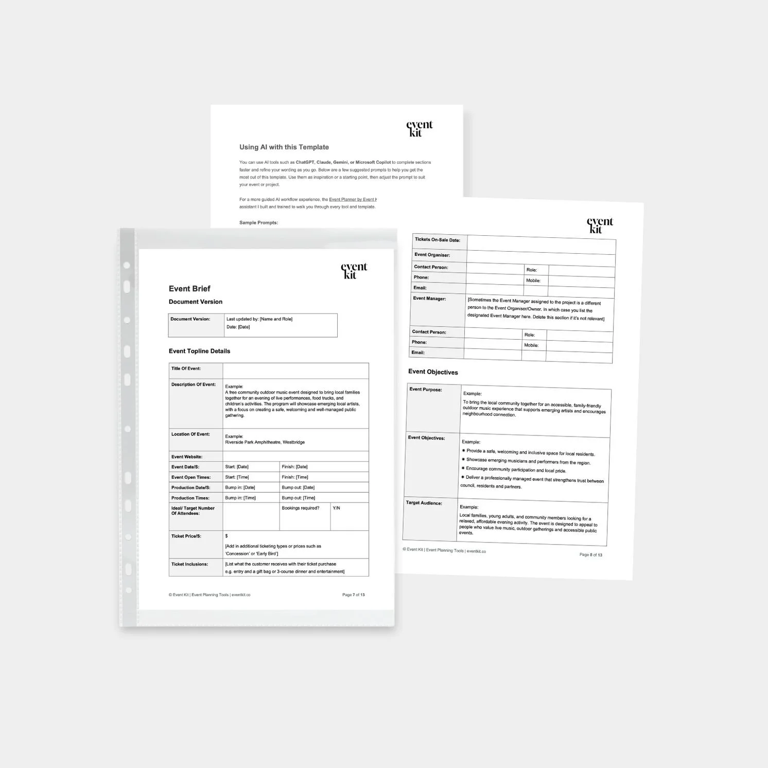 Event Brief Template