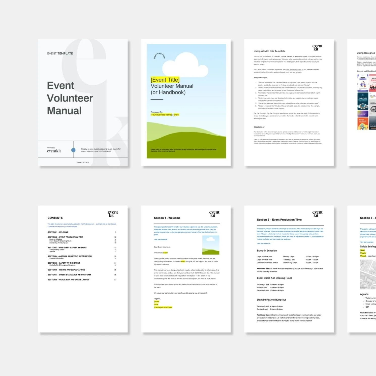 Event Volunteer Manual Template