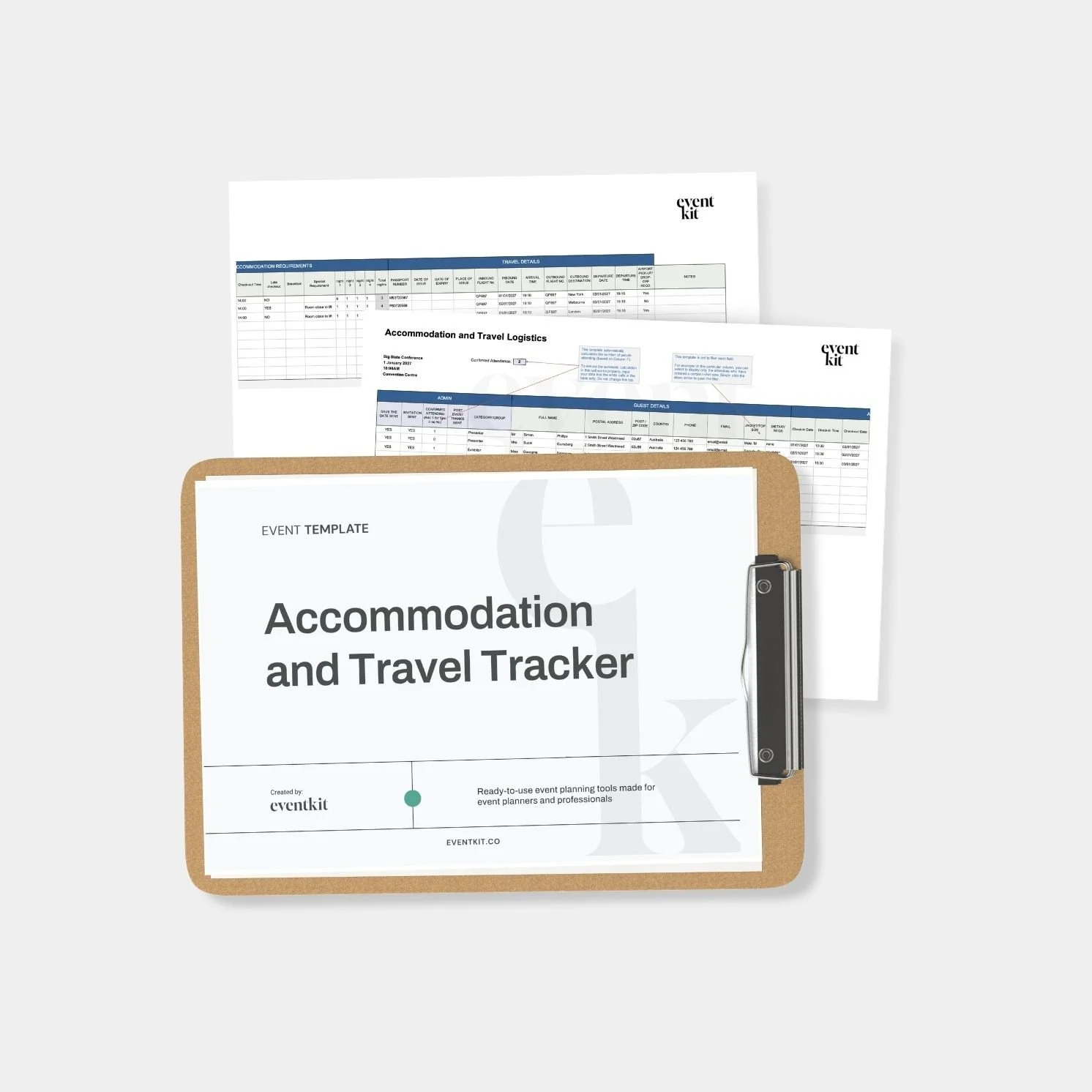 Guest Accommodation and Travel Tracker Template