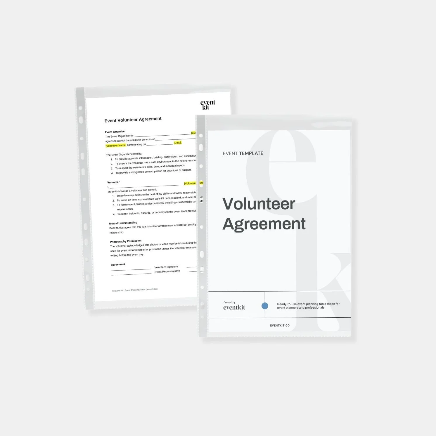 Event Volunteer Agreement Template