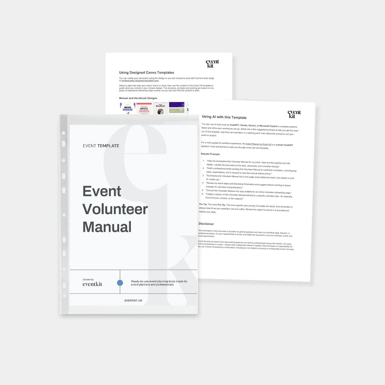 Event Volunteer Manual Template