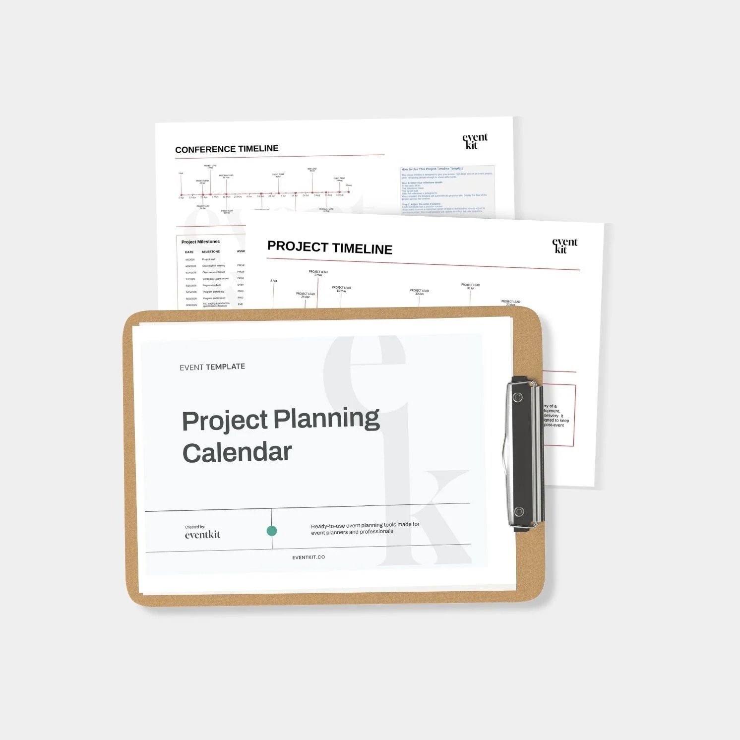 Event Project Planning Calendar Template